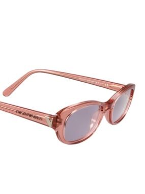 Vtg Emporio Armani Style 597-S Translucent Pink Sunglasses Purple Lenses Trend